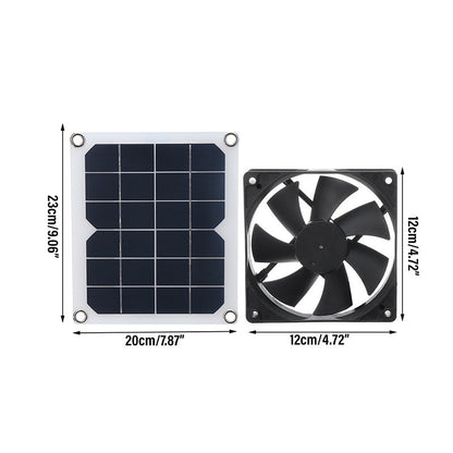 ZenGrow 10W Solar Fan — energy-efficient greenhouse air circulation