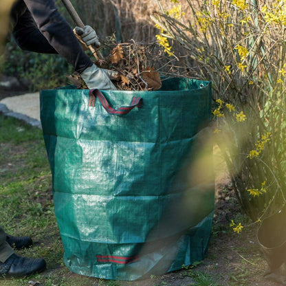 ZenGrow Waste Bag — in use collecting greenhouse trimmings and dead plant material